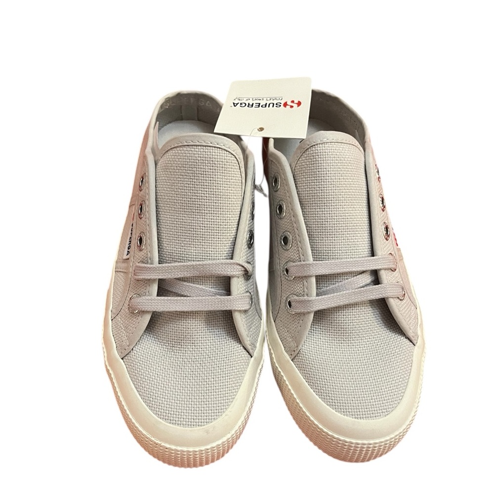 Superga Light Gray Canvas Sneakers